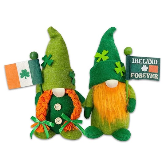 Santa's Workshop 12" Ireland Gnomes Decoration Set